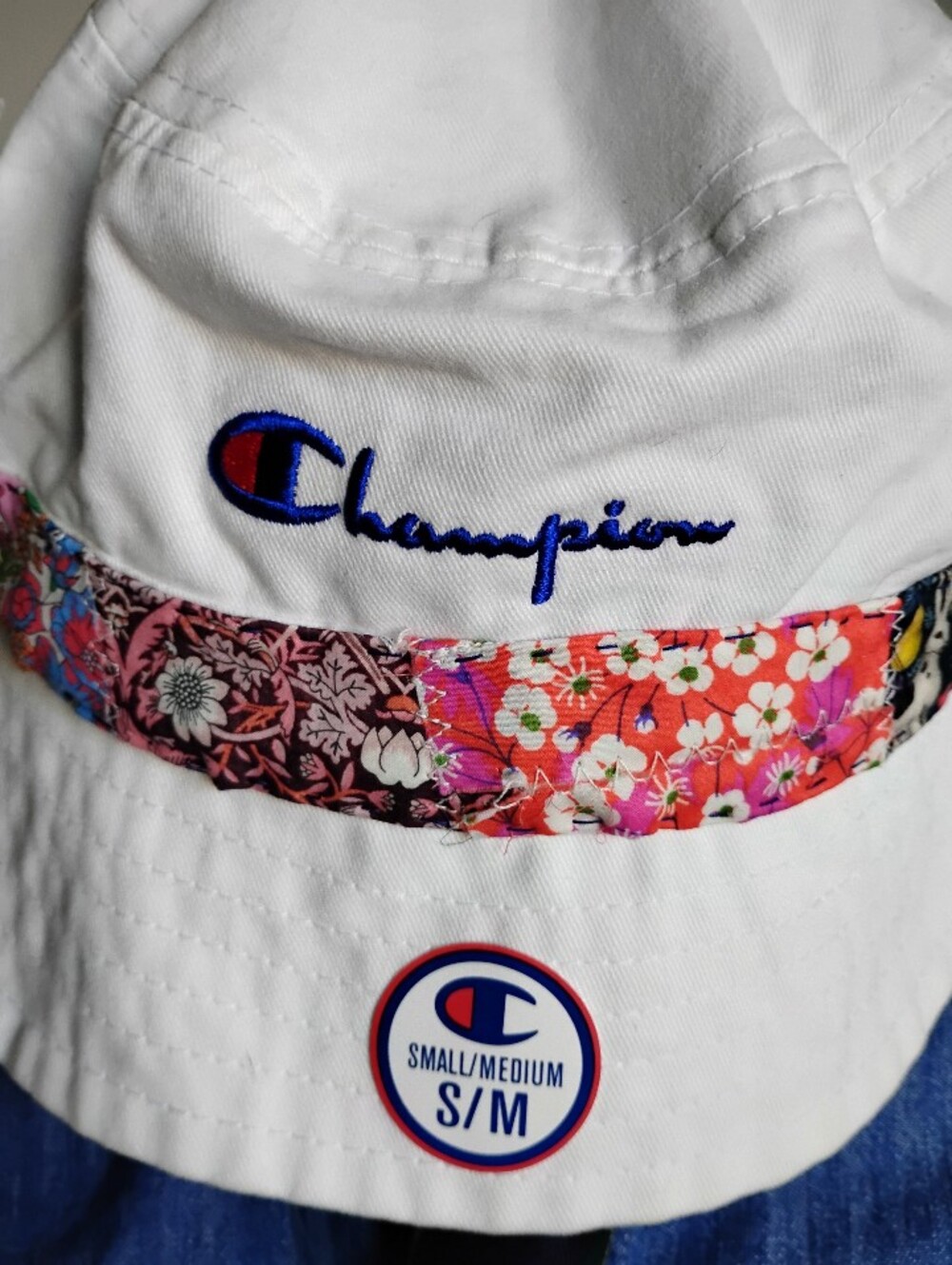 Champion Liberty Art Fabric Re-Worked Upcycled Classic Bucket Hat Size S/M